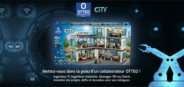 Lego City cabinet de conseil OTTEO avec Ingénieur IT Ingénieur industrie Manager RH Client projets défis réussites collègues.