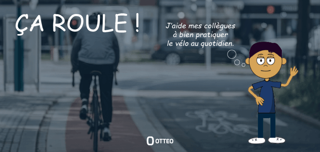 OTTEO Série animée aller au travail à vélo s'équipe en vélo sécurité à vélo consultant industrie ingénieur