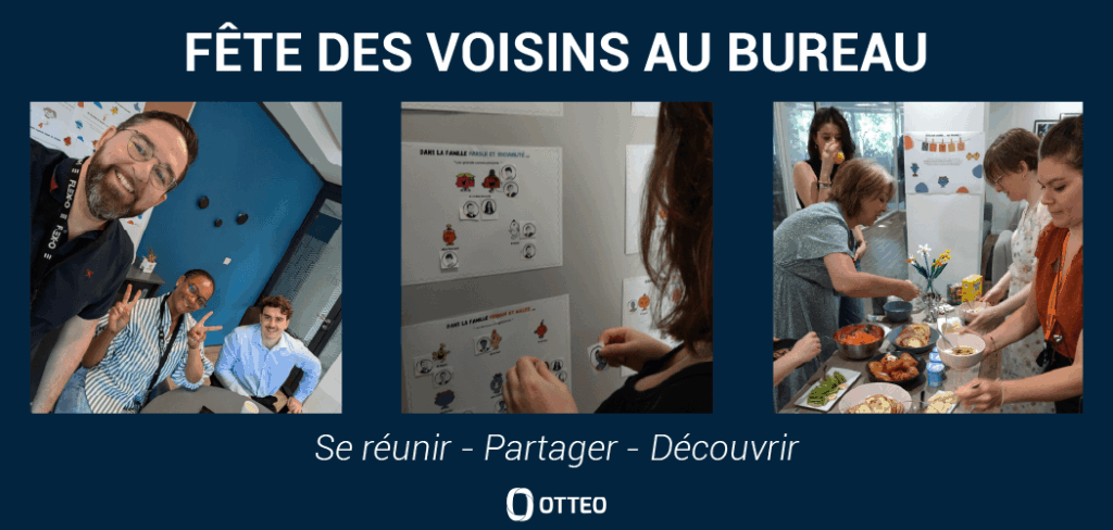 OTTEO fête des voisins de bureau équipe happiness management événement animation interne Monsieur Madame